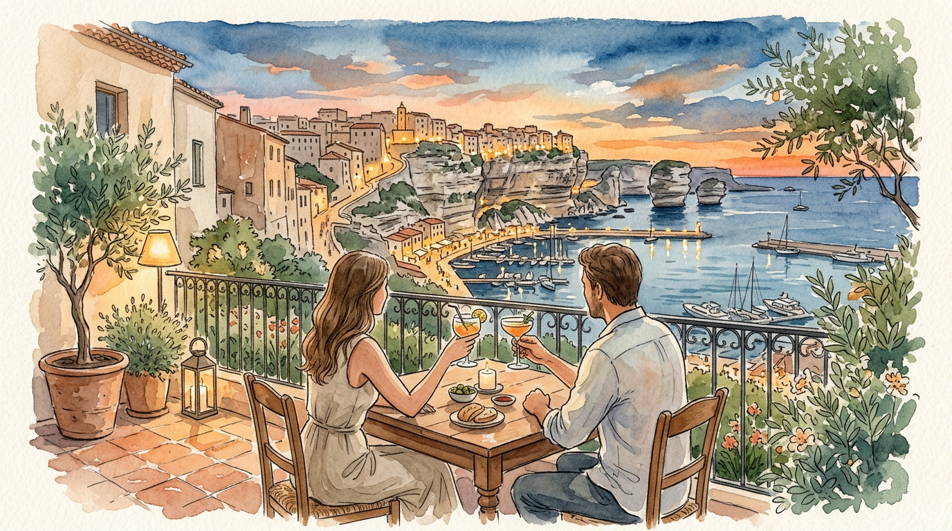 Bonifacio en Soirée : Escapade Romantique et Cocktails d'Exception