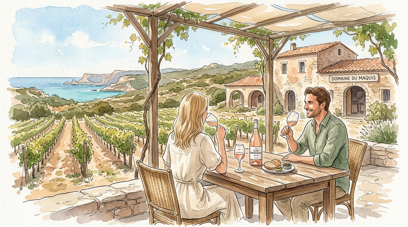 Dégustation de vins corses près de Bonifacio : une escapade œnologique pour les couples gourmands