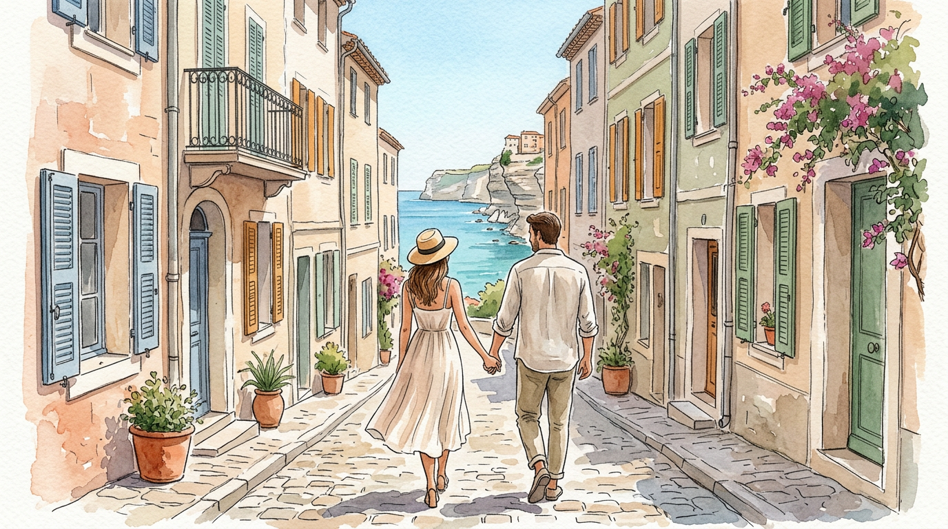 Itinéraire Romantique : Un Weekend d'Évasion Envoûtant à Bonifacio pour Deux en Plein Été