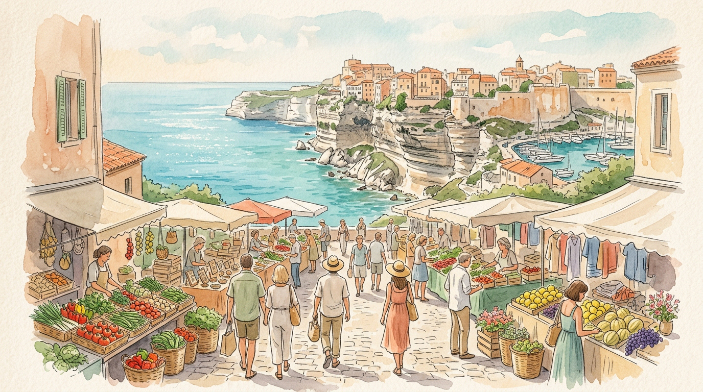Les saveurs d'août à Bonifacio : une symphonie gourmande sur les marchés