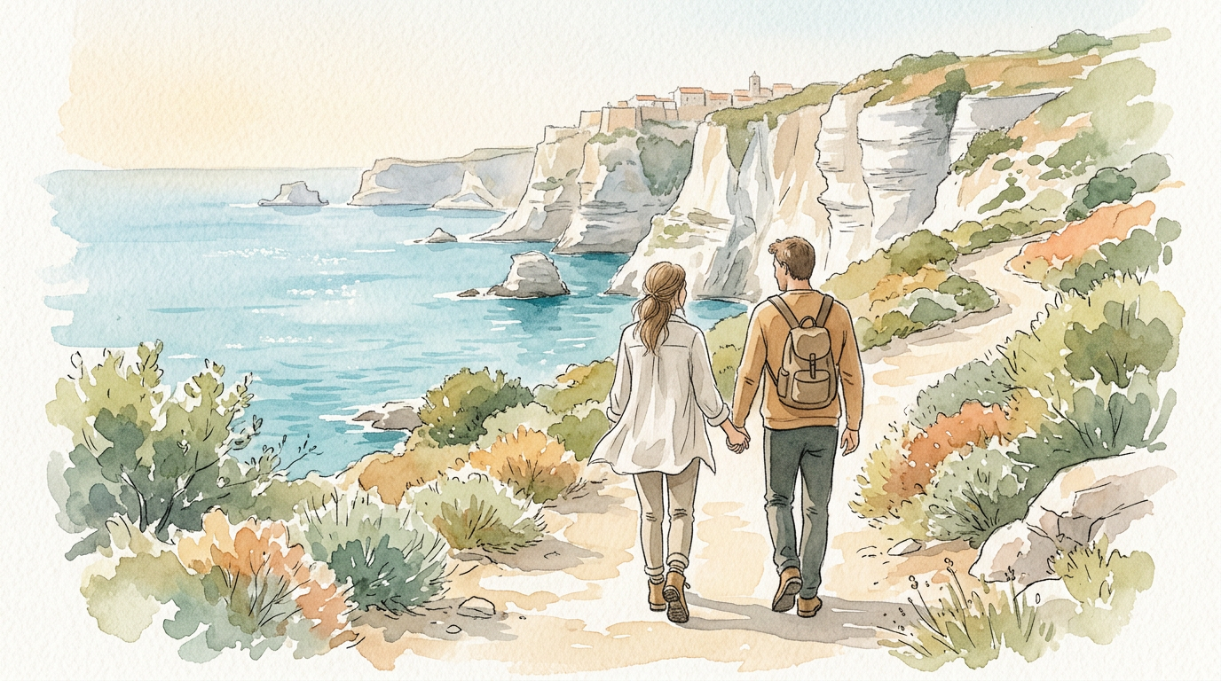 Sentiers du Littoral à Bonifacio : Randonnée Apaisante à Deux